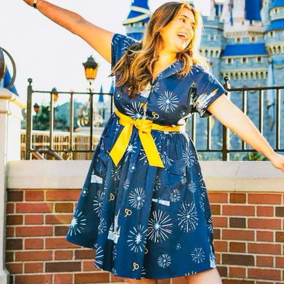 NWOT Disney Parks Walt Disney World 50th Anniversary Celebration Dress Sz Medium - Picture 16 of 16